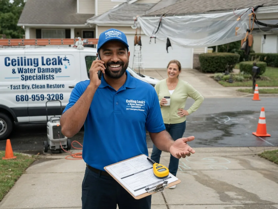 Ceiling Leak Cleanup Muldoon, TX FAQs